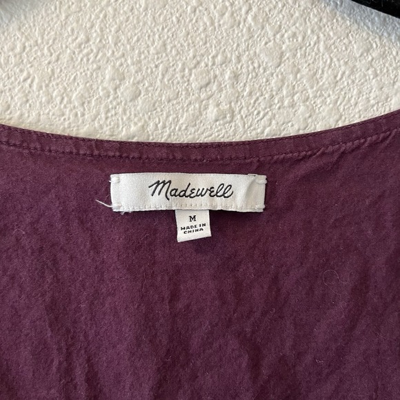 Madewell Dress Womens M Rainbow Pink Striped Mini Button Front A Line Babydoll - Picture 2 of 16